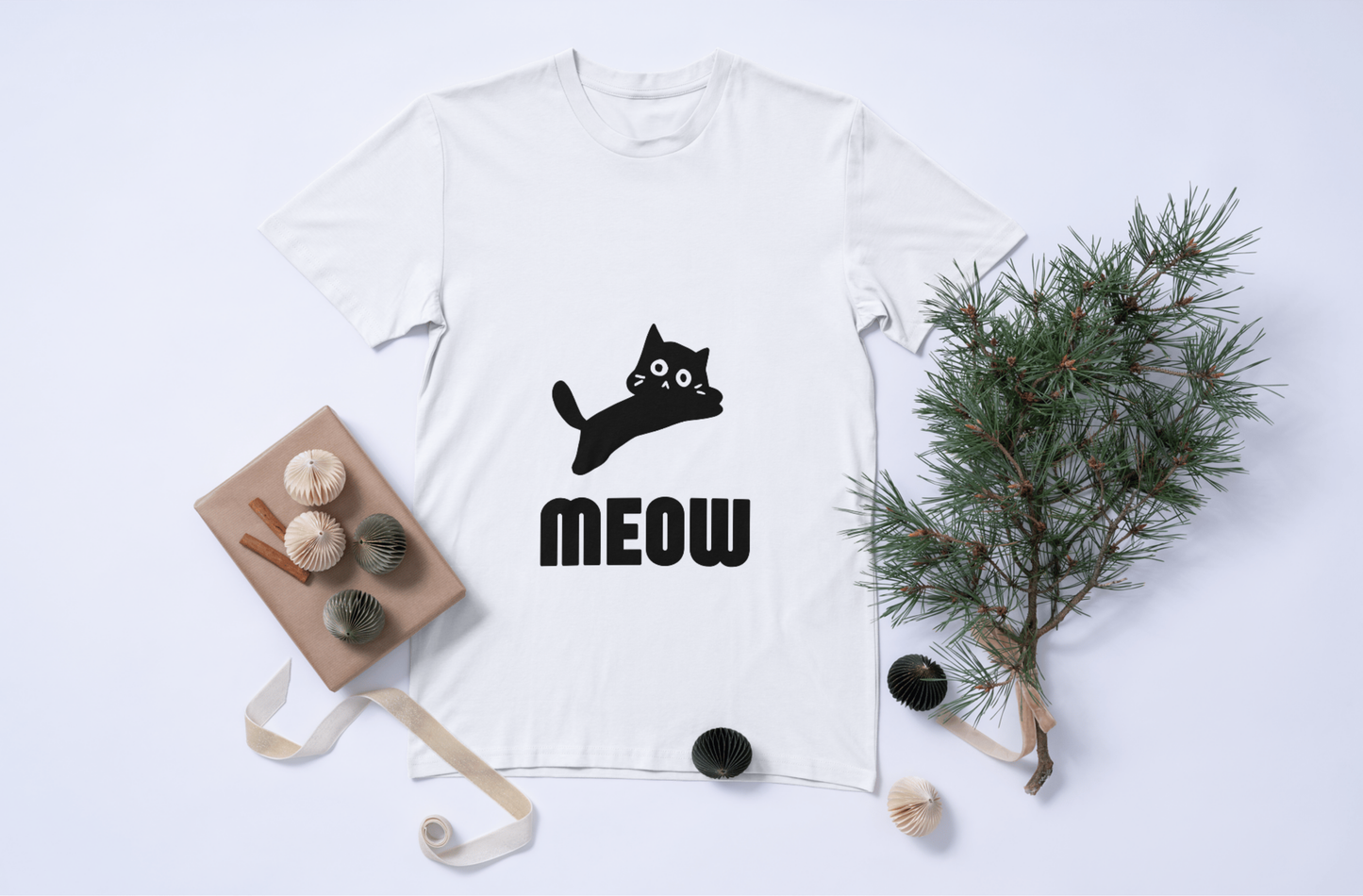 Women's Crop Top – Cute "MEOW" Cat Print