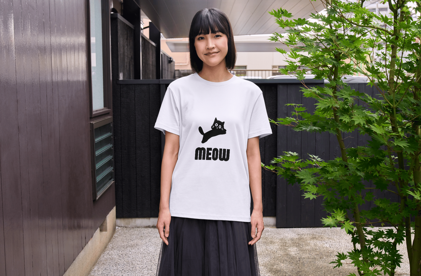 Women's Crop Top – Cute "MEOW" Cat Print