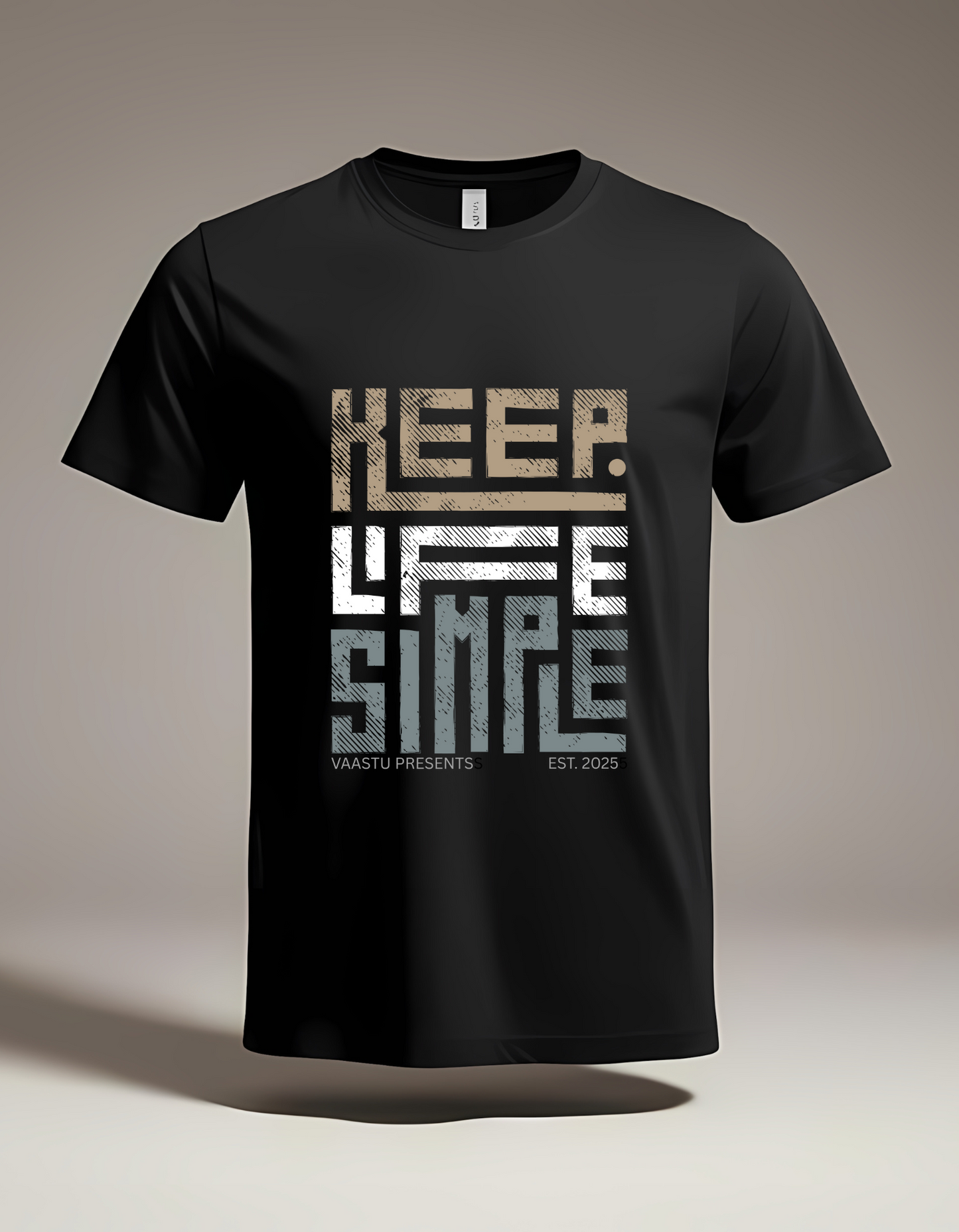 Keep Life Simple – Minimalist Typography T-Shirt